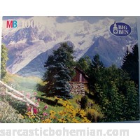 Vintage Big Ben Mt. Blanc France 1000 Piece Puzzle by Milton Bradley  B00KWTRQSS